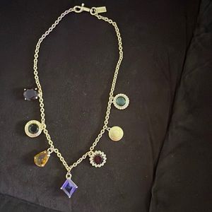 Authentic Vintage Coach Necklace with multi color gemstones.